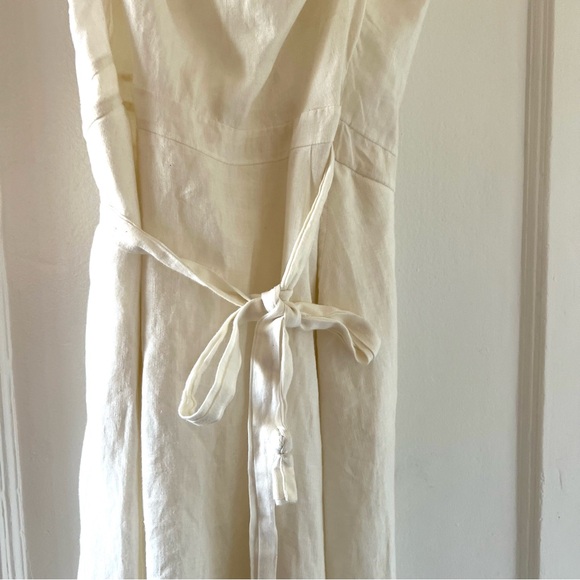 Calypso Saint Barth White Linen Midi Wrap Dress Sz. S - Picture 4 of 14